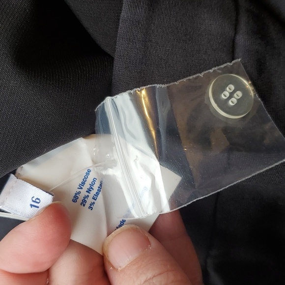 Winser London Black Miracle Classic Trouser Pants 16 NWT - Picture 8 of 8